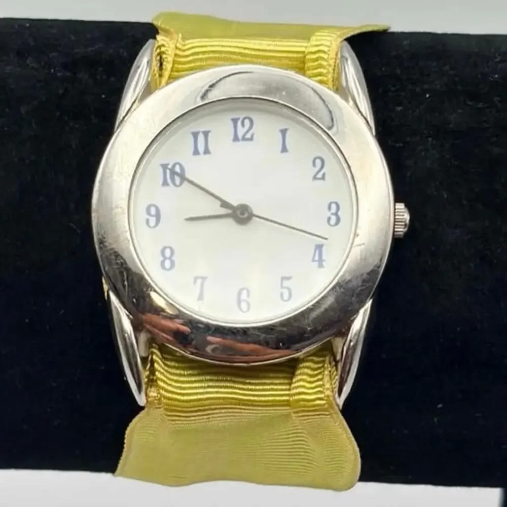 Silver & Yellow Watch